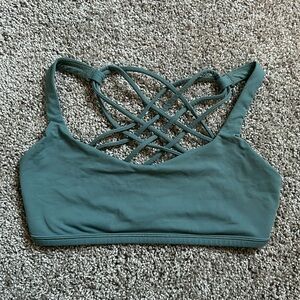 Lululemon Free to Be Muted Green Sports Bra Size 6 (Small)